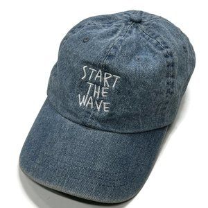 Denim Blue Embroidered Women's Cap